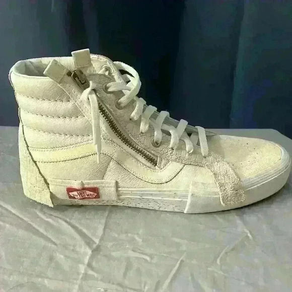 Vans SK8-Hi CAP Glitter Mix White Crocodile Embossed Size 8.0 Men, 9.5 Women - Picture 3 of 12